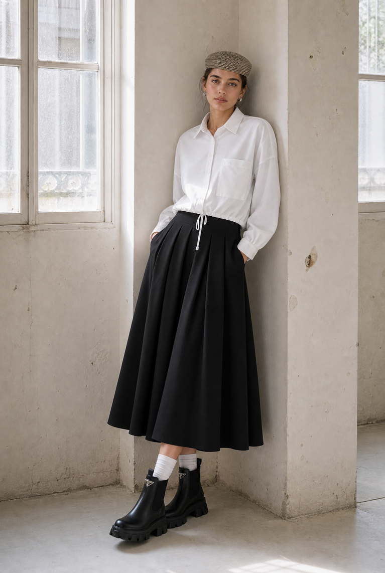 Carmen Bluse technical jersey | White