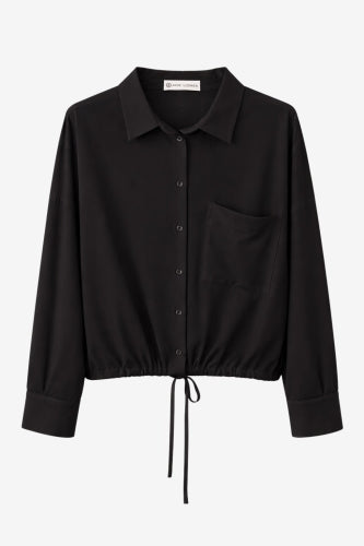 Carmen Bluse technical jersey | Black