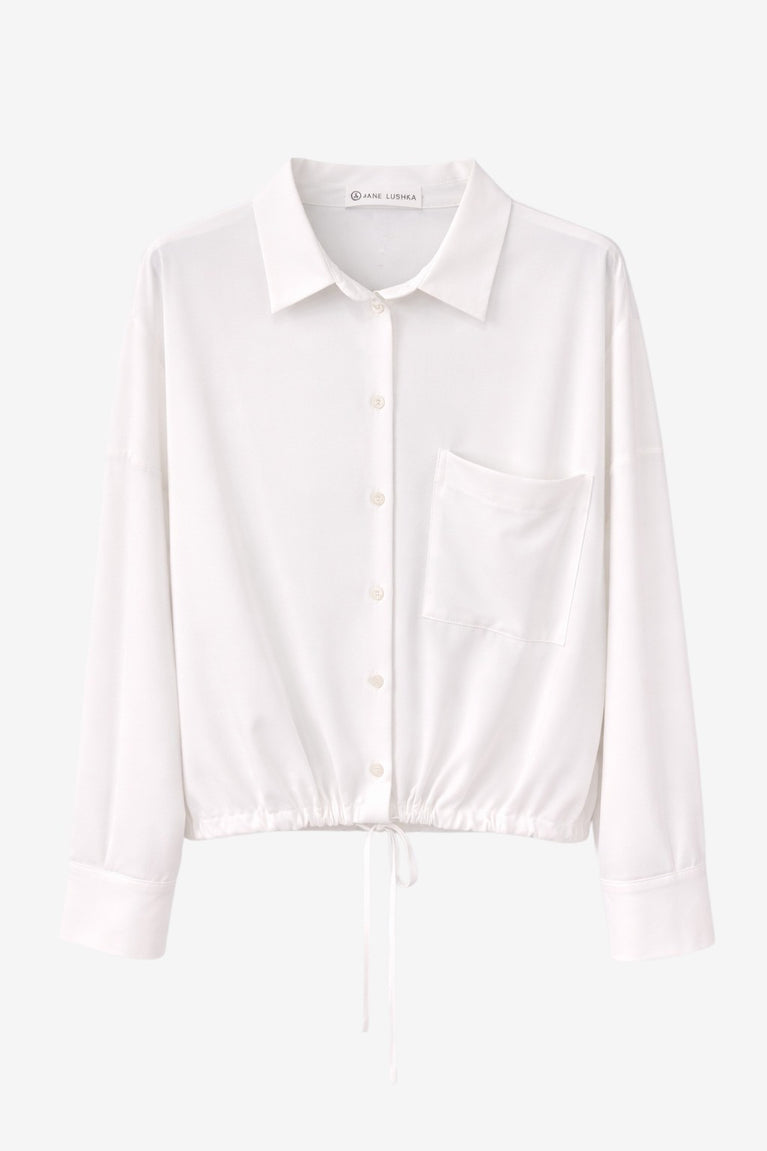 Carmen Bluse technical jersey | White