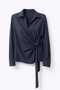 Vivi lyocell knot Bluse | Blue Denim
