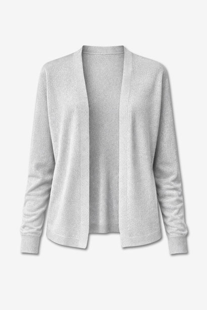 Cardigan en viscose fine 26023 | Argenté