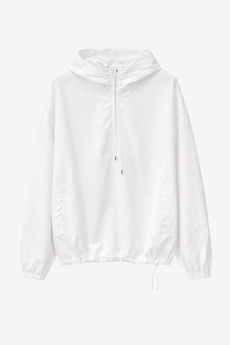 Clio hoodie zipper Bluse | White