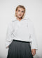 Clio hoodie zipper Bluse | White