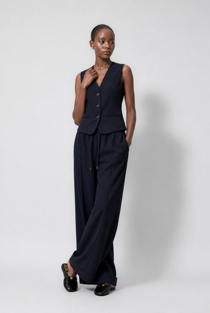Gilet Colette con dettagli sul retro | Blu scuro