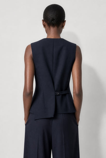 Gilet Colette con dettagli sul retro | Blu scuro