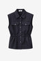 Eden indigo jeans Weste | Dark Blue