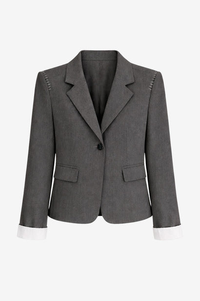 Eleni viscose basic blazer | Melange