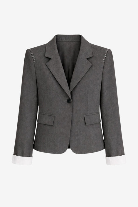 Eleni Viskose basic blazer | Melange
