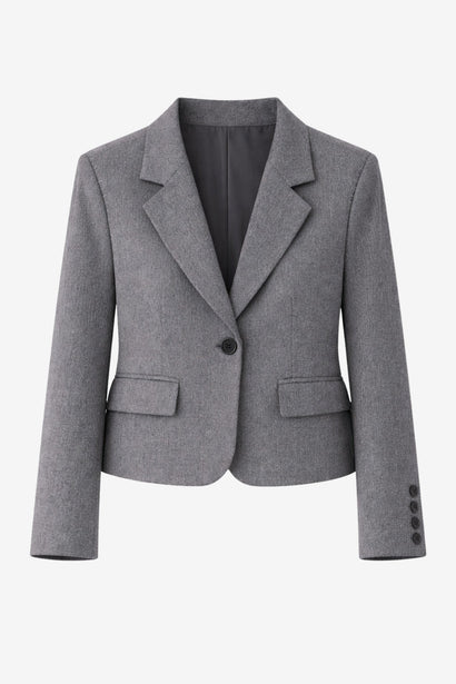Blazer basic Eleni in viscosa | Grigio