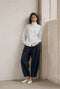 Elodie viscose blend barel broek | Blue Denim
