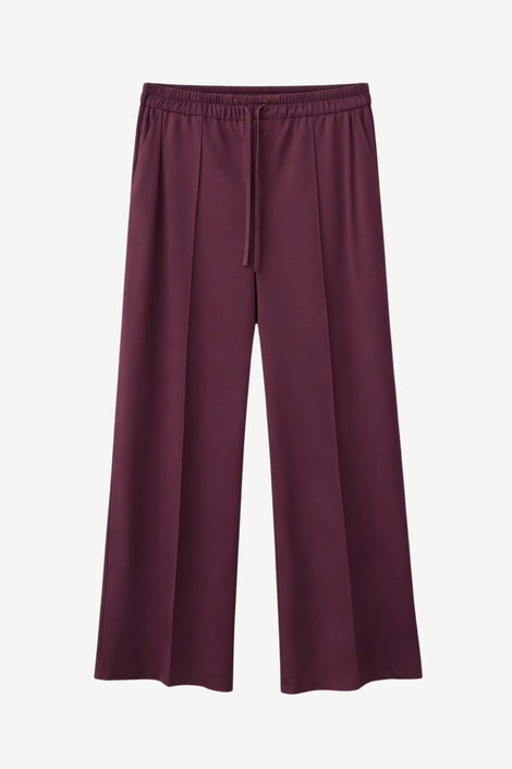 Evo wide-leg technical jersey Hose | Cherry