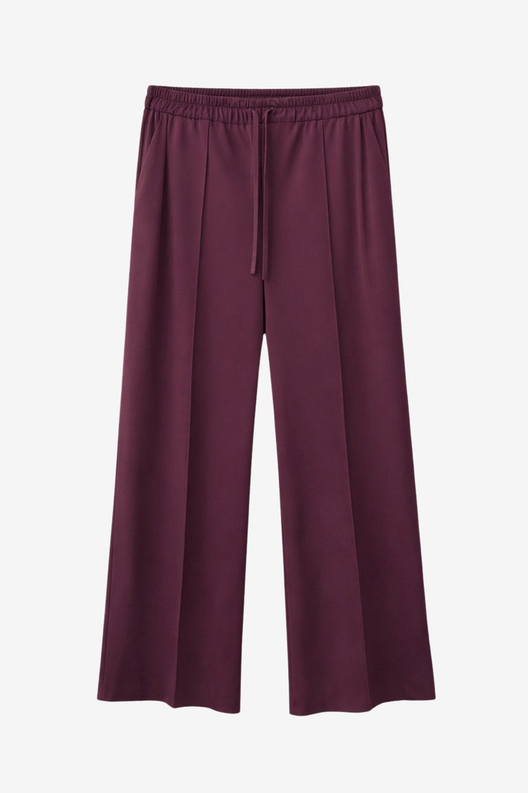 Evo wide-leg technical jersey Hose | Cherry