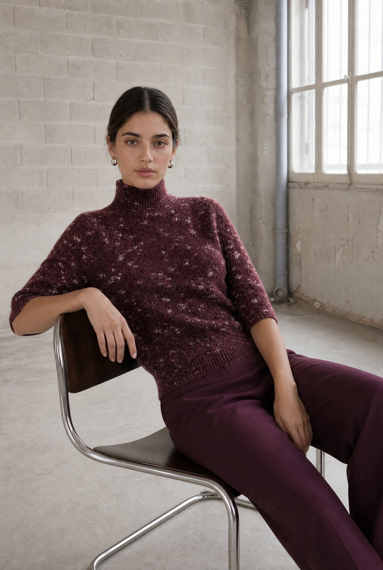 Fancy pongo Pullover 26507 | Bordo