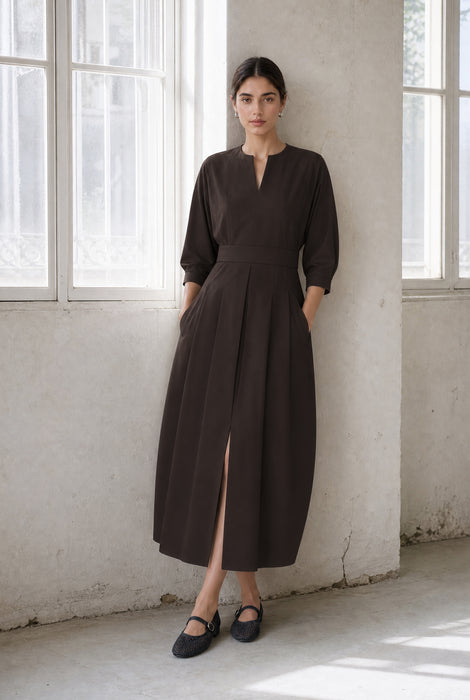 Gaara Kleid technical jersey | Chocolate