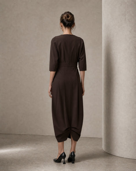Gaara Kleid technical jersey | Chocolate