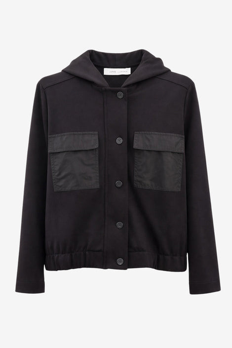 Garda punto Milano hoodie jacket | Nero