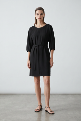 Lide dress technical jersey | Black