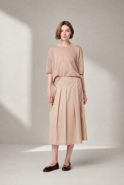 Fijne viscose top 26011 | Goudbeige