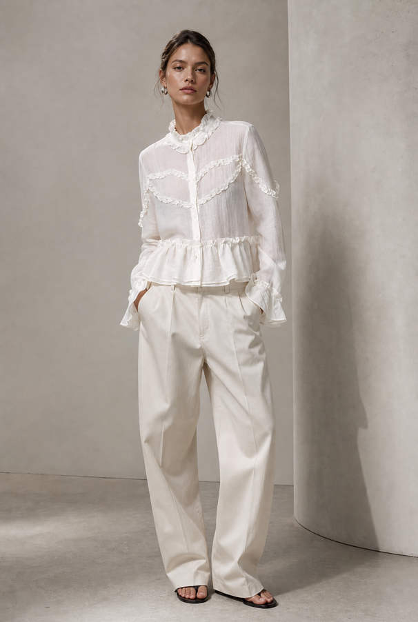 Netty bohemian style Blouse Netty bohemian style Blouse | White