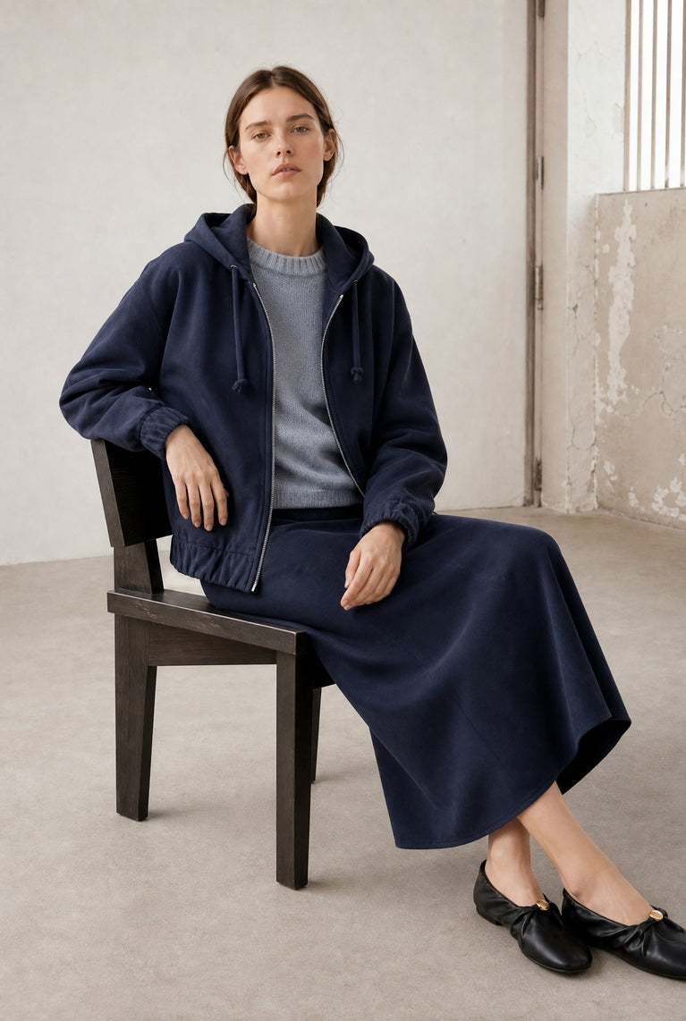 Golia jeans hoodie bomber | Blue