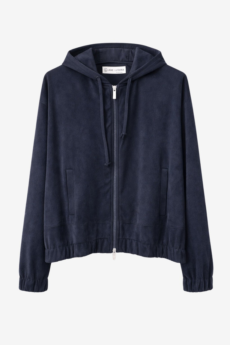 Golia jeans hoodie bomber | Blue