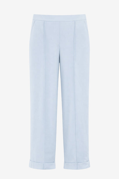 IrenaN structuur technische jersey broek | Lichtblauw