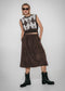 Isla suede effect Rock | Dark Brown