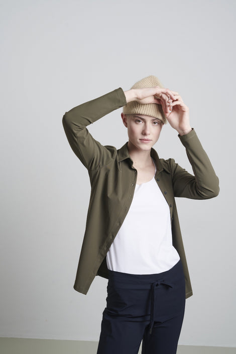 Blouse Betty Easy Wear Technical Jersey | Army