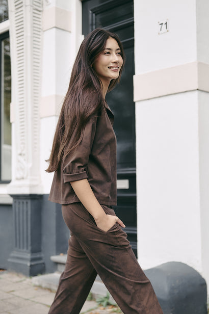 Timelia broek technical jersey | Brown
