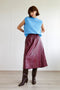 Nitty eco leather skirt | Bordo