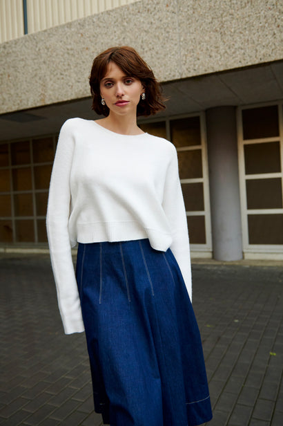 Mishele denim skirt | Blue denim
