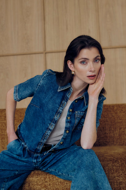 Cross hopcar spijkerhemd | Random Blue