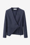 Jade fitted Viskose blazer | Dark Blue