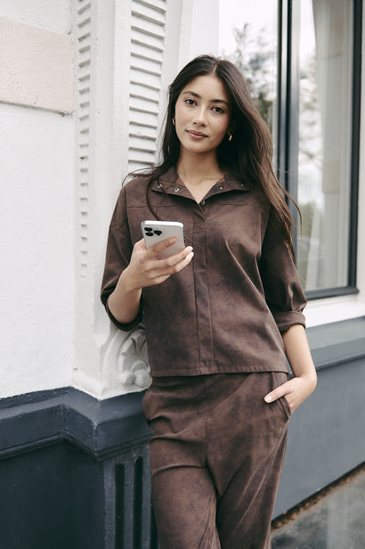 Timelia broek technical jersey | Brown