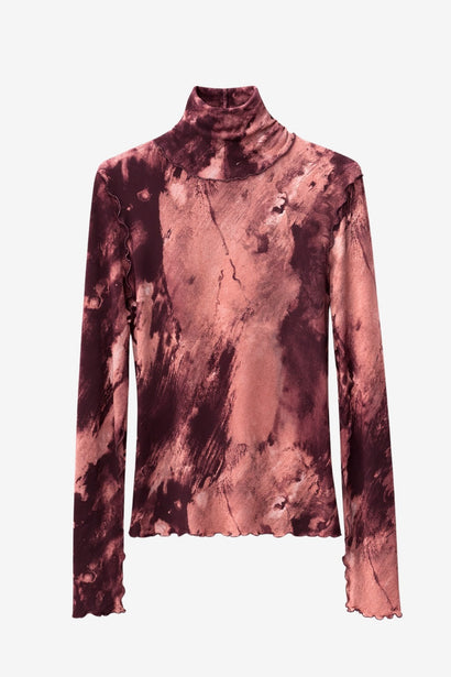 Janice Oberteil mit Allover-Print | Allover Bordeaux