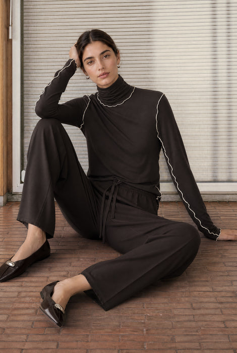 Janice Viscose Top | Brown