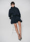 Kara katoen balloon mini rok | Navy