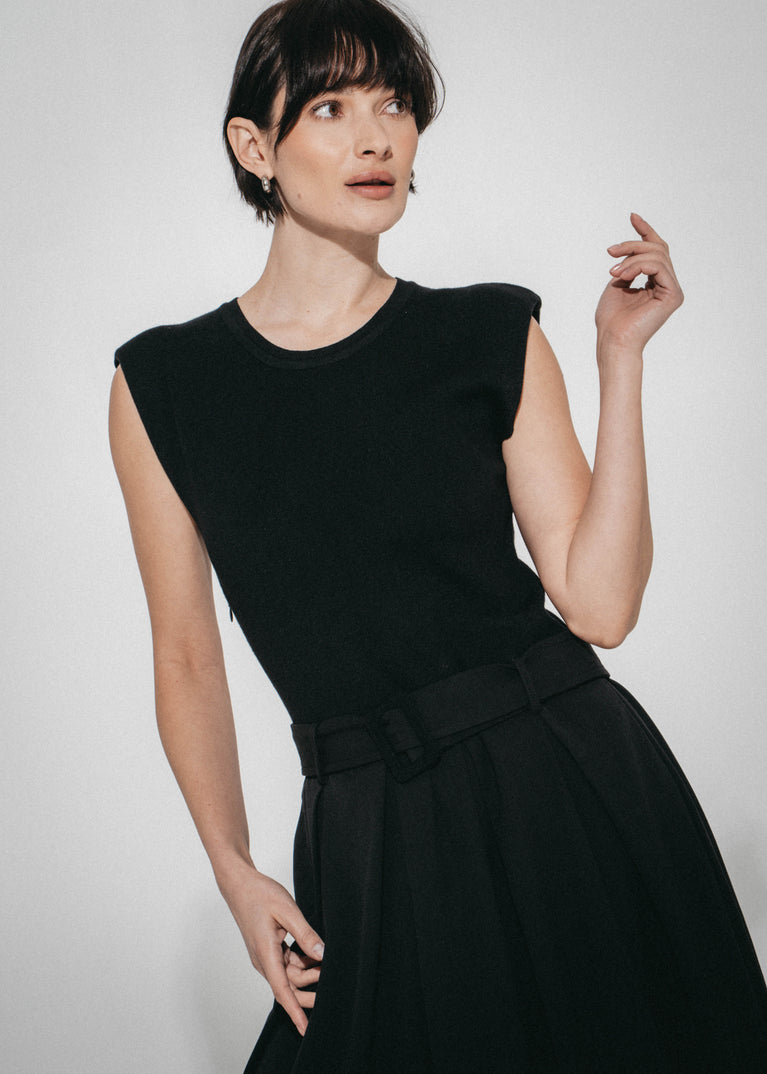 Kora Viskose mix Kleid | Black