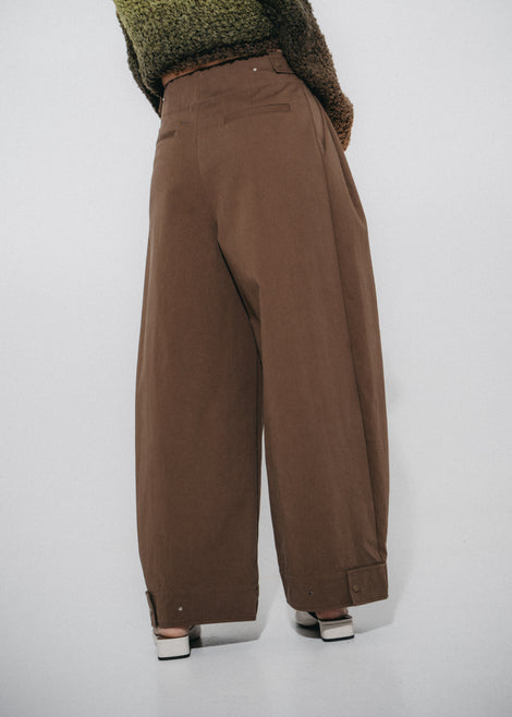 Harlow Baumwolle fancy Hose | Brown