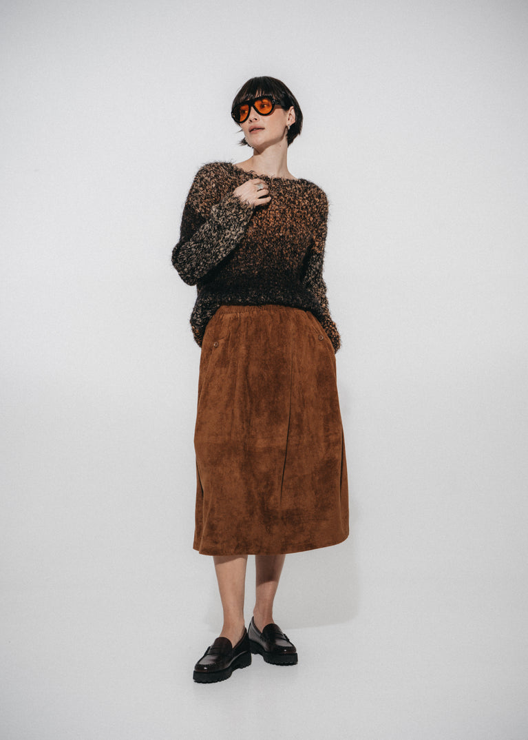 Isla suede effect skirt | Ohra