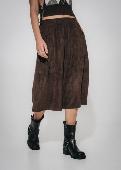 Isla suede effect Rock | Dark Brown