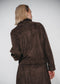 Pia suede effect bomber Jacke | Dark Brown