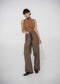 Rey check katoen broek | Brown