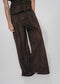 Arabel suede effect Hose | Dark Brown