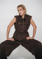 Arabel suede effect Hose | Dark Brown