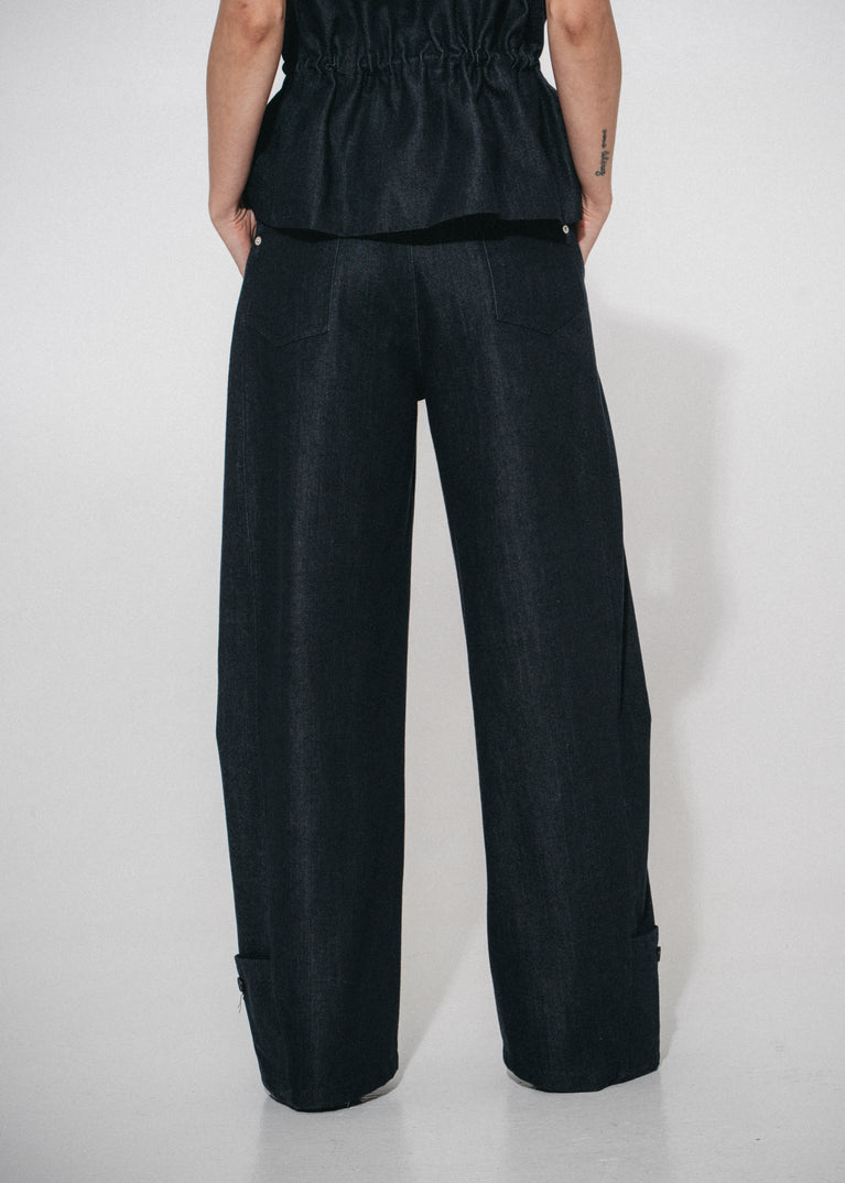 Viva indigo barel jeans | Dark Blue