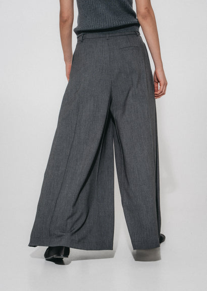 Coco pleated Viskose Hose | Grey