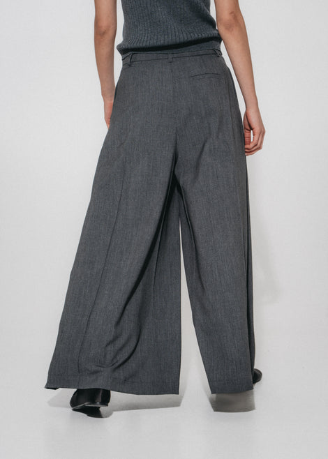 Coco pleated Viskose Hose | Grey
