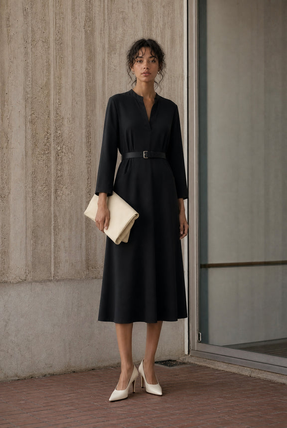 Lalla Kleid technical jersey | Black