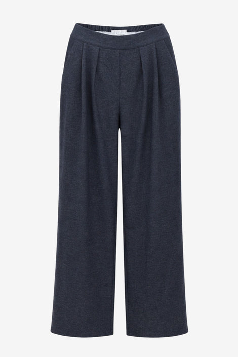 Lean wide-leg Hose | Dark Blue